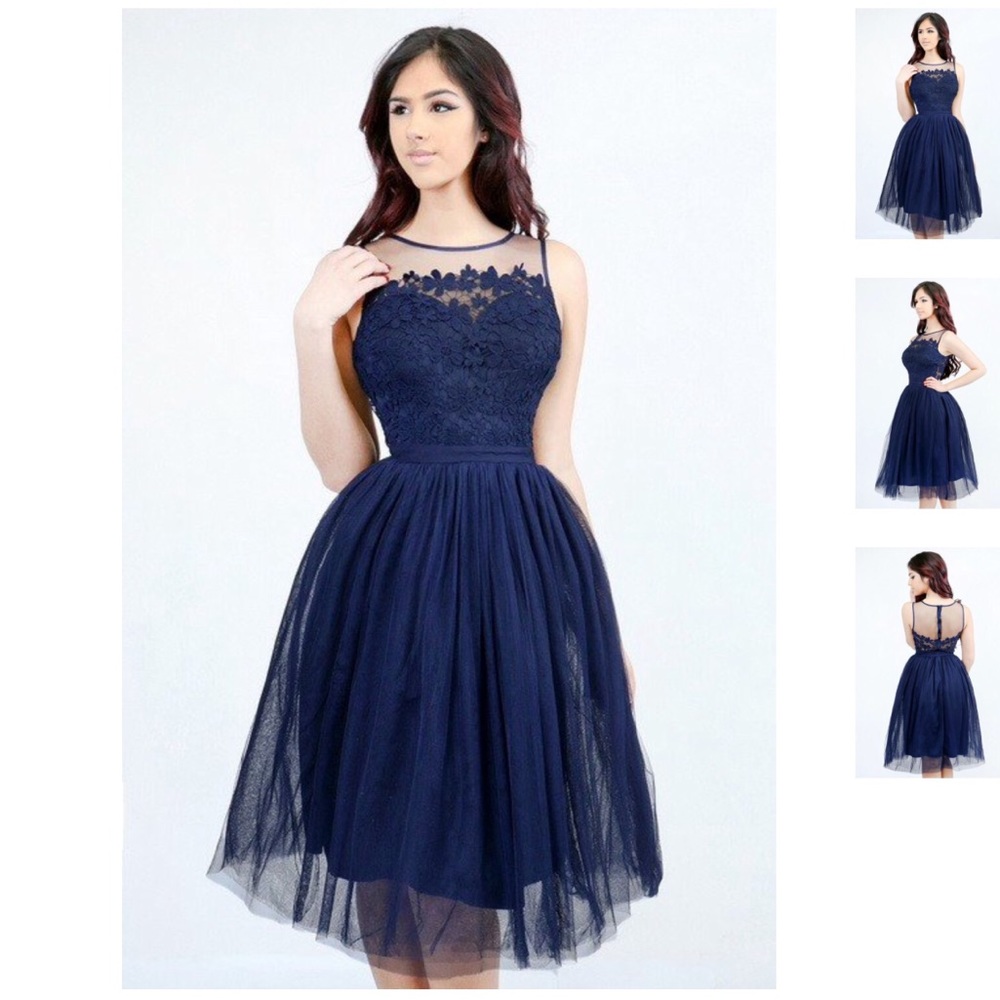 Miss Avene Navy Dress